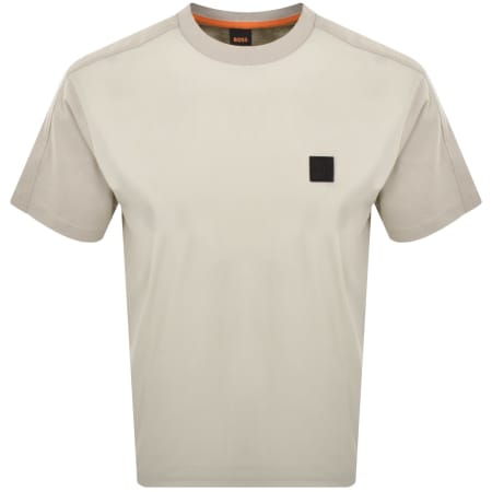 Tシャツ・カットソー HUGO BOSS 'Thinking 1' T-shirt Beige BOSS Thinking 1 Logo T Shirt Beige | Mainline Menswear